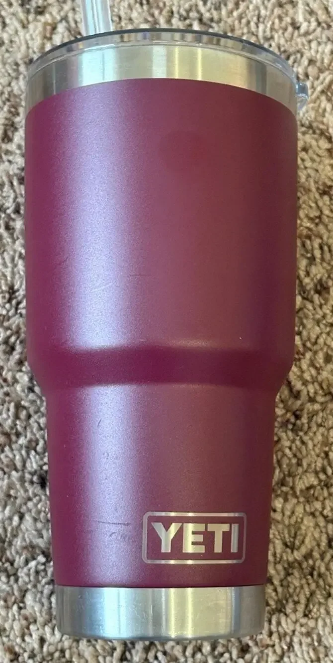 YETI Rambler 30 oz Tumbler MagSlider Lid Harvest Red Retired Stainless Steel Cup